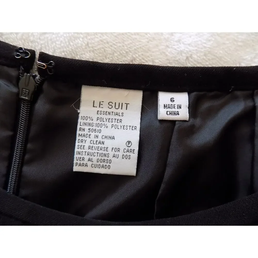 Le Suit skirt black a line size 6